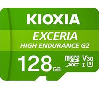 MicroSD Kioxia Exceria 128 GB UHS-I U3 V30 A1 100 MB/s Verde con adattatore SD