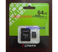 Kingston Canvas Select Plus Scheda di memoria microSD 64GB microSDXC Gen3 100MB/s A1 Adattatore SD incluso - SDCS3/64GB