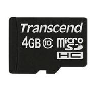 Transcend microSDHC 4GB Class 10 TS4GUSDC10