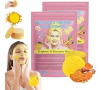 Micro-skin Turmeric Kojic Acid Pads - Turmeric Cleansing Pads,Kojic Acid And Turmeric Cleansing Pads,Helps Balance Skin Oil And Water, Pore Cleaning (2Box)