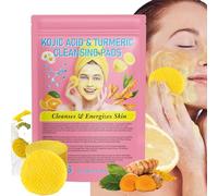 Micro-skin Turmeric Kojic Acid Pads - Turmeric Cleansing Pads,Kojic Acid And Turmeric Cleansing Pads,Helps Balance Skin Oil And Water, Pore Cleaning (1Box)