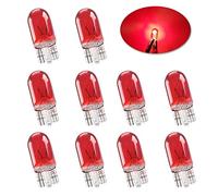 Micro standard La lampadina alogena T10 W5W è di rosso e luminoso 194 168 501 Luci di guida a cuneo Luce laterale DRL Luci del cruscotto freno fanale posteriore-10PCS