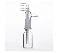 Micro sublimatore a fondo piatto, Giunto 24/40, Con valvola in vetro, Vetro borosilicato,