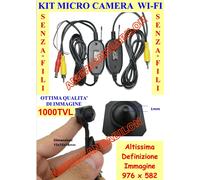 MICRO TELECAMERA CAMERA MINI MICRO CAM SPIA SPY A COLORI AUDIO MICROFONO WI FI