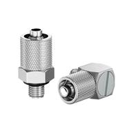 Micro-torsione rapida interamente in rame nichelato PC3-M4 Gomito ad angolo retto 4-M5 Giunto ad anello di tenuta dentato esterno PL6-M6(Micropagodaelbow4-m5)