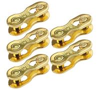 Micro Traders 5 paia di maglie per catena della bicicletta per catena a 10 velocità catena mountain bike bici da strada riutilizzabili fibbie magiche montaggio rapido smontaggio acciaio al manganese