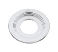 Micro Traders Adattatore per obiettivo fotocamera C-M4/3 compatibile con Panasonic M4/3 MFT, argento