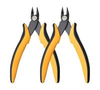 Micro tronchesi a filo - 2 pinze di precisione diagonali laterali - mini cesoie a molla con impugnatura morbida - per elettronica, artigianato fai da te, gioielli (giallo)