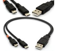 Micro USB cavo sdoppiatore USB 2.0 a a micro B Dual Power Enhancer Hub adattatore 1 maschio a 2 maschio prolunga per Android codice sincronizzare e caricare due dispositivi contemporaneamente