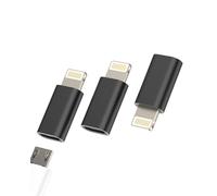 Micro USB Dado Jack a Lightning Maschio Maschio (3 Pack) Android to iPhone cavo di ricarica adattatore caricatore accessori caricatore cavo alimentatore per 14 13 12 11 Pro Max Mini 6 7 8 Plus X Xs Xr