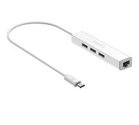 Micro USB Host OTG alla scheda di rete Ethernet e HUB USB per Google Nexus Player, Raspberry Pi Zero, Tablet Android per Windows (DC Powered)