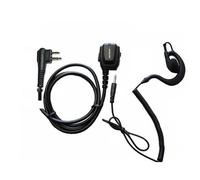 Microauricolare ergonomico Motorola 2 pin + Auricolare con gancio Auricolare gancio intercambiabile + cavo PTT modulare connessione 2 pin Motorola