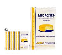 Microbico Caglio Mix Coagulante Microset 5g Bustina per 50 litri f Latte | Cuajo Caglio Presüre Lab (6, 5g)