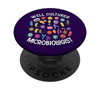 Microbiologia divertente microbiologa ben coltivata PopSockets PopGrip Adesivo