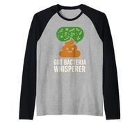 Microbioma Tester Gut Salute Sgabello Campione Scienza Lab Poop Maglia con Maniche Raglan