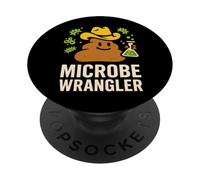 Microbioma Tester Gut Salute Sgabello Campione Scienza Lab Poop PopSockets PopGrip Adesivo