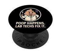 Microbioma Tester Gut Salute Sgabello Campione Scienza Lab Poop PopSockets PopGrip Adesivo