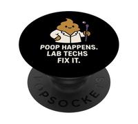 Microbioma Tester Gut Salute Sgabello Campione Scienza Lab Poop PopSockets PopGrip Adesivo