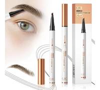 Microblading 2025 - Matite per sopracciglia, impermeabili, con 4 punte a forchetta, durevoli, naturali, sottili, una matita per sopracciglia magica per donne e ragazze (confezione da 2)