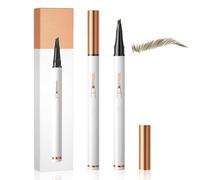 Microblading Eyebrow Pencils for Women, Eyebrow Microblading Pen Waterproof, Delineador De Cejas a Prueba De Agua, Ultra Fine 4-Tip Brow Filling Pen (Black Brown)