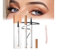 Microblading Eyebrow Pencils for Women - Waterproof Microblading Eyebrow Pen, Long LastingEyebrow MicrobladingPen, Create Natural Hair-Like Brows (Grey)