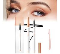 Microblading Eyebrow Pencils for Women - Waterproof Microblading Eyebrow Pen, Long LastingEyebrow MicrobladingPen, Create Natural Hair-Like Brows (Black)
