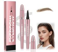 Microblading Matita Sopracciglia Waterproof, Waterproof Eyebrow Pen, 4 Punta Sopracciglio Precisa con Punta, Facile Disegnare Sopracciglia Di Lunga urata e Dall'Aspetto Naturale 【02# Marrone Scuro】