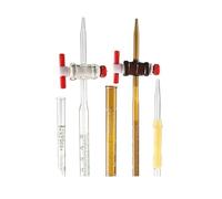 Microburetta in borosilicato, Buretta Vetro Borosilicato PTFE 10-100ml(White PTFE/cidic 25ml)