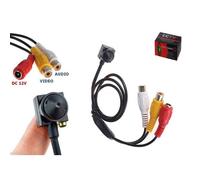 MICROCAMERA SPIA VIDEOSORVEGLIANZA TELECAMERA COLORI AUDIO VIDEO CIMICE CAMERA