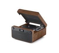 Microcatena Muse MT-118 AT con giradischi, lettore CD, Bluetooth, radio FM e altoparlanti 25 W Marrone/Grigio - Nouvo