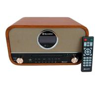 Roadstar HRA-1782NBT Attrezzatura musicale vintage, Radio Digitale FM, Lettore CD-MP3, Bluetooth, USB Registrazione e Riproduzione, AUX IN RCA, Telecomando, Connessione cuffie, Retro, Legno