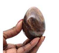 Microclina: Uovo da 225 grammi e 70 millimetri, Minerale Microclina del Madagascar, Naturale e Autentico, Un unico modello, Pietra decorativa, Minerale di spiritualità