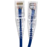 Microconne Cavo Patch Ultra Slim CAT 6A 28AWG 25ft - Blu