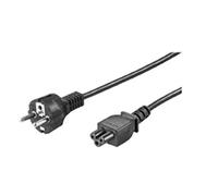 Microconnect 1,8 m CEE 7 7/1,8 m-C5/C5 CEE7 7 Schuko Coupler Nero-Cavo USB, Maschio/Femmina, 7/CEE7 Schuko C5 Coupler, Diritto, Diritto, Colore: Nero
