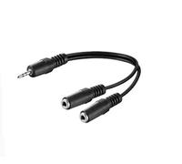 Microconnect 3.5mm - 2 x 3.5mm, M-F cavo audio 0,2 m Nero