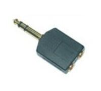 Microconnect 6.3mm/2x3.5mm M/F 6.35mm Nero