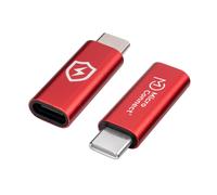 Microconnect MC-CCADAP-SC adattatore per inversione del genere dei cavi USB C Rosso (Safe Charge USB-C Data - Blocker adapter - NEW