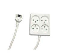 Microconnect MC-PSSQUARE040150FRW prolunghe e multiple 1,5 m 4 presa(e) AC Interno Bianco NEW