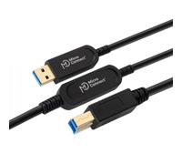 Microconnect MC-USB3.0AB20OP cavo USB 3.2 Gen 2 [3.1 2] 20 m A B Nero (Premium Optic Cable - A-B 20m Warranty: 300M) [MC-USB3.0AB20OP]