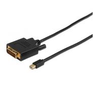 Microconnect MDPDVI1B cavo e adattatore video 1 m Mini DisplayPort DVI-D Nero (M