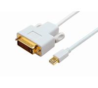 Microconnect MDPDVI2 cavo e adattatore video 2 m DVI-D mini DisplayPort Bianco (Mini Displayport to DVI-D - Cable 2m Dual Link