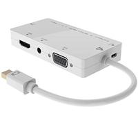 Microconnect MDPDVIHDMIVGAAA replicatore di porte e docking station per laptop Bianco (Mini DP to DVI/HDMI/VGA/Audio - for MacBook Pro iMac Surface - white, resolution: 1920 x 1080P - Warranty: 300M)