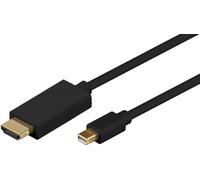 Microconnect MDPHDMI3B cavo e adattatore video 3 m Mini DisplayPort HDMI tipo A [Standard] Nero (Mini Displayport to HDMI - Cab NEW