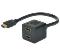 Microconnect MONJK8 cavo HDMI 0,2 m HDMI tipo A [Standard] 2 x HDMI Type A [Standard] Nero (HDMI Y-Splitter Cable - type A -2xt NEW