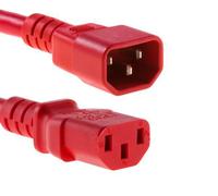 Microconnect PE040630RED cavo di alimentazione Rosso 3 m Accoppiatore C14 Accoppiatore C13 (Power Cord C13 - C14 3m Red - Warra NEW