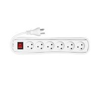 MicroConnect Power Strip 6 outlets 5m White
