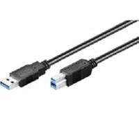 Microconnect USB A/USB B, 5 m cavo USB Nero