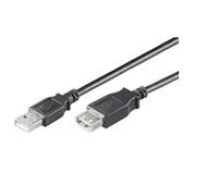 Microconnect USB2.0, M/F, 1m cavo USB USB A Nero