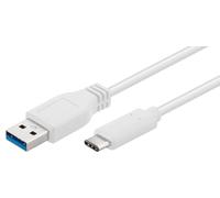 Microconnect USB3.1CA1W cavo USB USB 3.2 Gen 1 [3.1 Gen 1] 1 m USB A USB C Bianco (USB 3.2 Gen 1 C-A Cable, 1m - White, for syn NEW