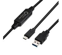 Microconnect USB3.1CA5AMP cavo USB USB 3.2 Gen 1 [3.1 Gen 1] 5 m USB C USB A Nero (USB 3.2 Gen 1 A to USB-C Gen1 - Cable - 5m C NEW